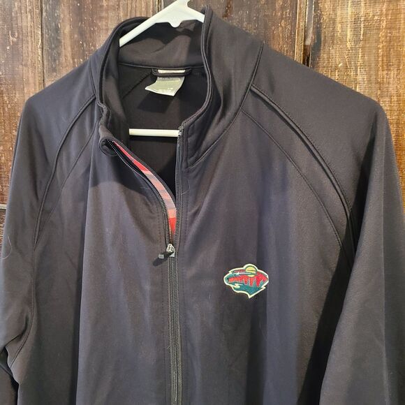 Large Mens Minnesota Wild Zip Jacket - Picture 2 of 8